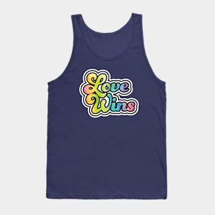 Love Wins Retro Rainbow Tank Top